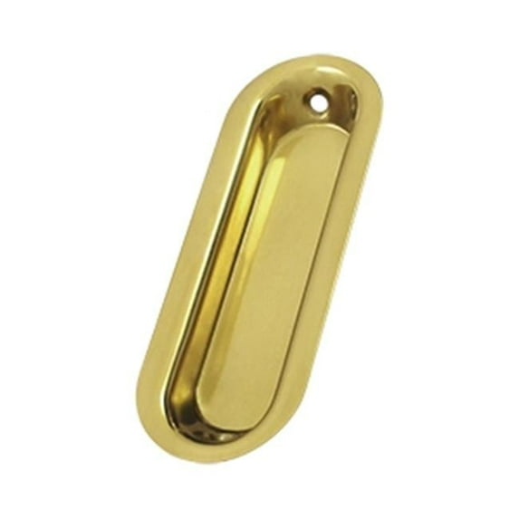 3.5 x 1.25 x 0.31 in. Oblong Flush Pull, Bright