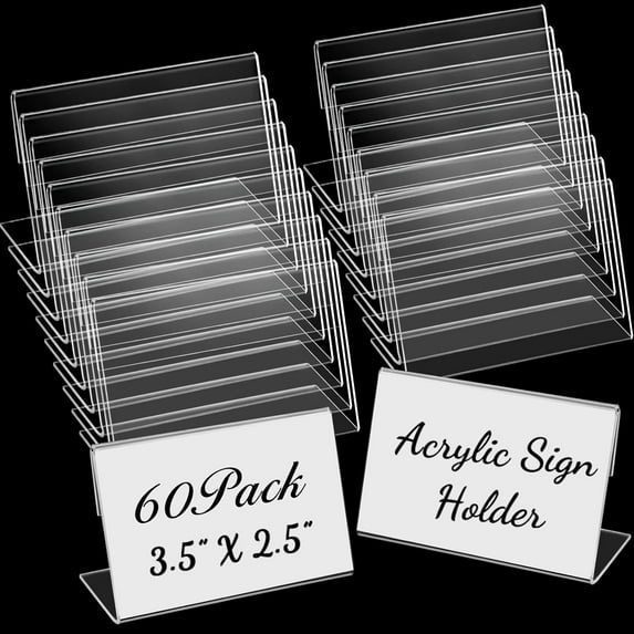 3.5 x 2.5 Inches Small Acrylic Sign Holder Clear Picture Frame Acrylic ...