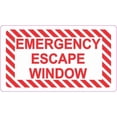 thumbnail image 1 of 3.5 x 2 Emergency Escape Window Sticker Vinyl Decal Sign Stickers Decals, 1 of 1