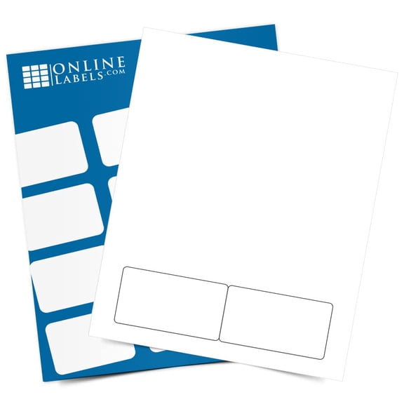 3.5 x 2 Integrated Form Label Sheet - Combination Paper + Labels - Permanent, White Matte - 2 Labels Per Sheet - 325 Sheet Pack - Inkjet/Laser Printers - Online Labels