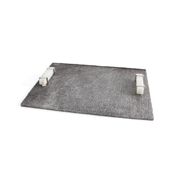 3.5 x 23.5 x 17.5 D in. Serenity Tray Polished Nickel Natural Quartz