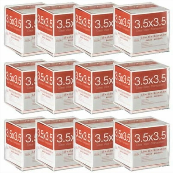 3.5" x 3.5" Acrylic Photo Cube Basics By Studio Decor - Holds 6 Images for Home - Office - & Classroom - Bulk 12 Pack