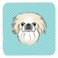 thumbnail image 1 of 3.5 x 3.5 In. Checkerboard Blue Pekingese Foam Coasters, Set Of 4, 1 of 1