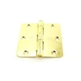 thumbnail image 1 of 3.5 x 3.5 in. 0.25 in. Radius Full Mortise Residential Plain Bearing Hinge, Bright Brass, 1 of 1