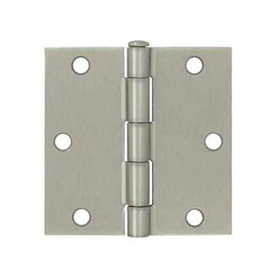 3.5 x 3.5 in. Square Hinge Steel - Brushed Chrome