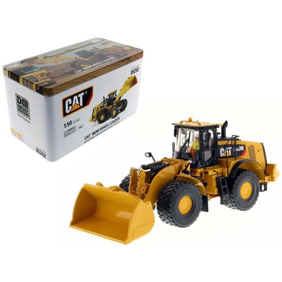 3.5 x 3 x 7.5 in. 1-50 Scale CAT Caterpillar 982M Wheel Loader with Operator High Line Series Diecast Model