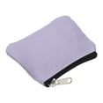 thumbnail image 1 of Uxcell 3.54" x 4.72" Coin Purse Pouch, Change Purses Small Organizer Bags with Zipper Canvas for Home, Light Purple, 1 of 6