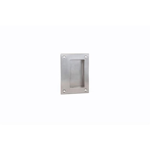 3.5 x 4.75 in. Flush Pull with Mounting Holes on Face - Satin Stainless Steel Finish
