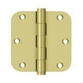 thumbnail image 1 of 3.5" x 5/8R Solid Brass Hinge 2/pk - Polished Brass, 1 of 3