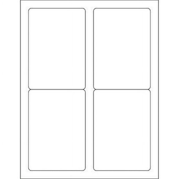 3.5 x 5 in. White Removable Rectangle Laser Labels - Pack of 400