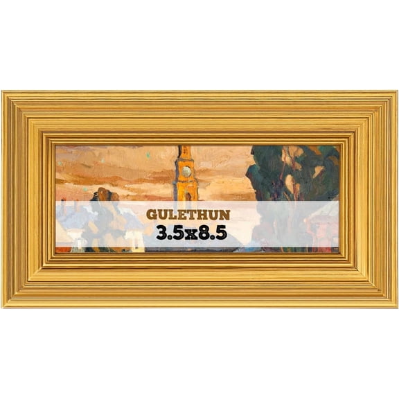 3.5 x 8.5 Inch Transitional Modern Picture Frame with Gold Finish for Horizontal or Vertical Display Bestseling