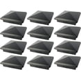 thumbnail image 1 of 3.5" x 3.5" Heavy Duty Aluminium Pyramid Post Cap for True/Actual 3.5" x 3.5" Wood Posts - Black (12 Pack) (Works ONLY with Actual 3.5" x 3.5" Posts. Will NOT Work with Actual 4" x 4" Posts), 1 of 5