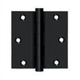 thumbnail image 1 of 3.5" x SQR Solid Brass Hinge 2/pk - Matte Black, 1 of 3