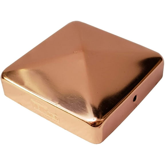 3.5" x 3.5" Solid Copper Pyramid Post Cap for True/Actual 3.5" x 3.5" Wood Posts (Works ONLY with Actual 3.5" x 3.5" Posts. Will NOT Work with Actual 4" x 4" Posts)