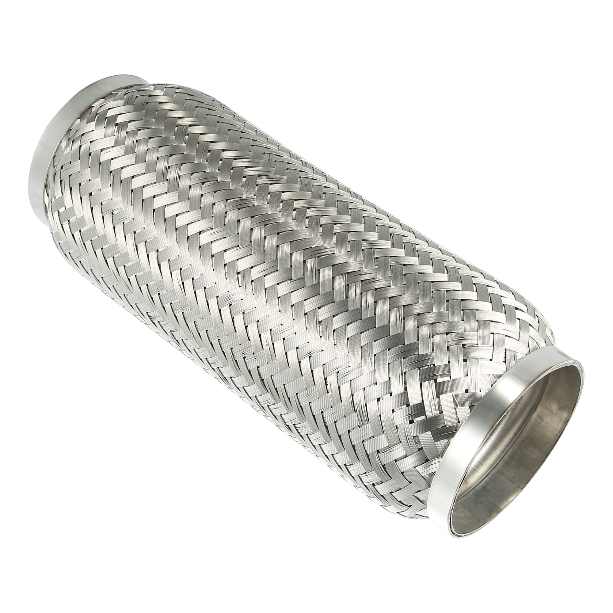 3.5"x10"x11.81" Vehicle Exhaust Flexible Pipe Tubing Universal Exhaust Joint Stainless Steel Silver Tone