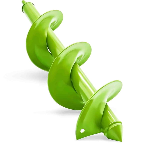 3.5"x16" Green Earth Auger for Drill - Heavy Garden Drill, Plant Hole Drill for Bulbs, Flowers & Small Trees - Heavy Duty Bulb Drill/Turboplanter & Ground Drill for Garden