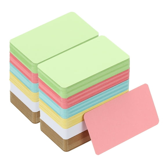 3.5"x2" Blank Paper Business Cards 600 Pack Small Index Flash Cards Words Message Note Card Mini Paper Tags for DIY Craft Scrapbooking, 6 Colors