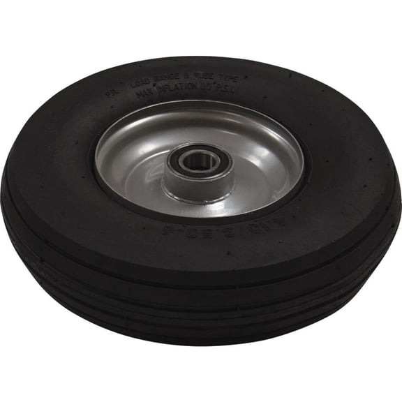 3.50-6 Tedder Tire and Wheel Assembly 4-Ply Rib Compatible with Kuhn John Deere New Holland Galfre Vermeer Sitrex Tonutti Rossi 1" Bore 6205-2RS Bearings Baler Tedder