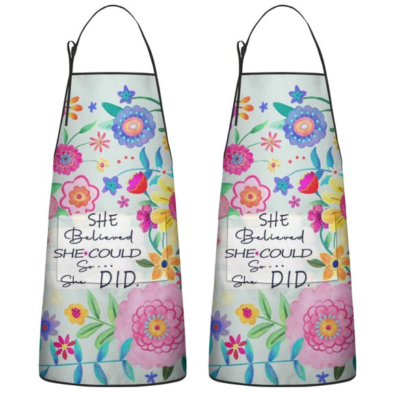 - 3 - 50-60in Bib Apron with Pocket Chemical Work Apron Waterproof Bib Apron for Women Men Chef Cooking Aprons for Kitchen Cool BBQ Grilling (Set Of 2)