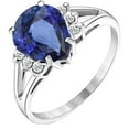 thumbnail image 1 of 3.50 CT Ladies Diamond Blue Sapphire Split Shank Engagement Ring, Size 6.5, 1 of 1