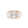 3.50 CTW IGI Certified Emerald Cut Lab Grown Diamond Three Stone Ring ...