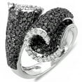 thumbnail image 1 of 3.50 Carat (ctw) 10k White Gold White & Black Round Diamond Ladies Cocktail Right Hand Ring, 1 of 1
