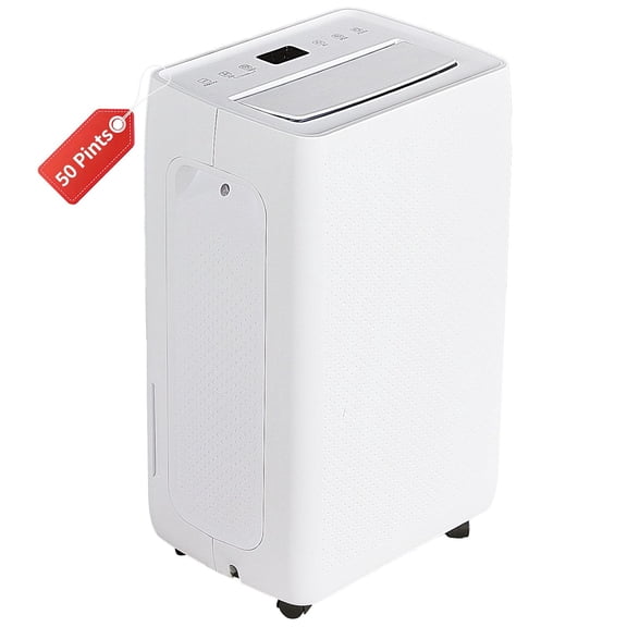 3,500 Sq. Ft Dehumidifier, 50 Pints Dehumidifier for Basement with Drain Hose, 4.5L/1.19 Gallon Water Tank Quiet with Airflow Swing, Ideal Whole House Dehumidifiers for Home, Bedroom & Bathroom