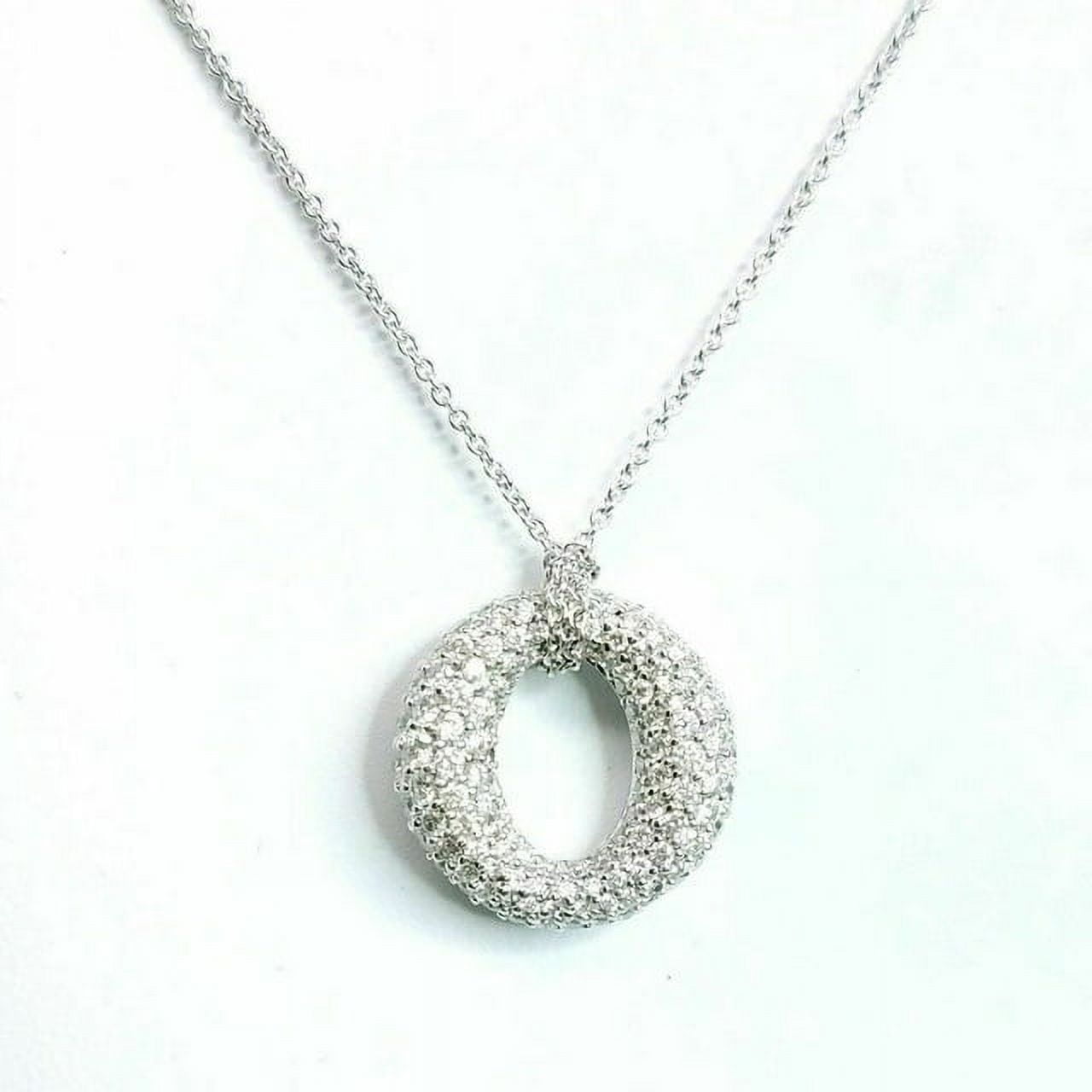 VIRAJ GEMS 3.50CT Lab Grown Diamond Without Chain Pendant 14K White Gold Fine Jewelry for Women Gifts