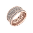 thumbnail image 1 of 3.50Ct Round Cut Natural Diamond 7Row Concave Anniversary Wedding Eternity Band Ring Solid 14k Gold GH I1, 1 of 3