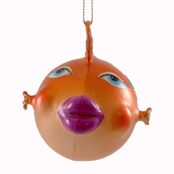 3.50In Fish Ornament Orange, Glass, Ocean Sea Jim Marvin Glass Tc5525