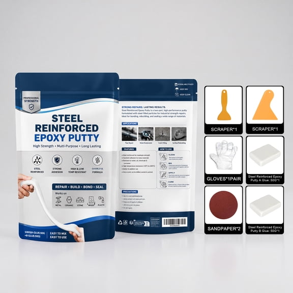 3.53oz/100g Steel Reinforced Epoxy Putty, Waterproof Heat-Resistant Epoxy Putty Repair Kit, All Purpose Filler Putty AB Epoxy Clay for Metal Wood Tile Ceramics for Bonding Repairing Sculpting