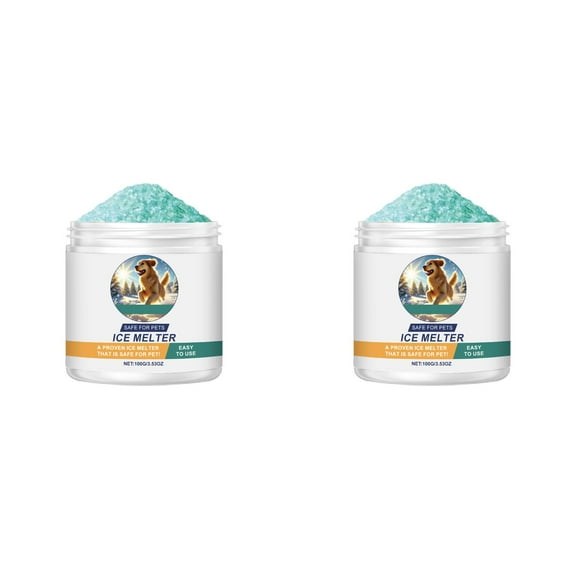 3.53oz Pet Safe Ice Melt Safe for Concrete Snow Salt Ice Melt Pet Friendly, Green Salt for Snow and Ice Removal, Sidewalk Salt, Driveway Salt, Snow Melt is Effective Up to -5