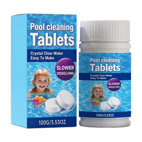 Pool Cleaning Tablets, 3 inch Chlorine Tablets for Pool, 3.53 Oz Swimming Pool Chlorine, Slow Release Formula and Maintains Long Effect , for Swimming Pools and Spas, YDYB