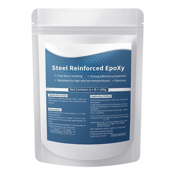 3.53oz Steel Reinforced Epoxy Putty, Waterproof Heat Resistant AB Epoxy Clay Repair Kit, Multi-Purpose Filler Putty for Metal Wood Tile & Ceramics, Perfect for Bonding Repair and Sculpting Work,White