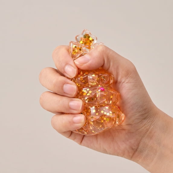 3.54" Christmas Tree Squishy Toy Glittery Translucent Slow-Rising Ornament with Bow 10 Colors