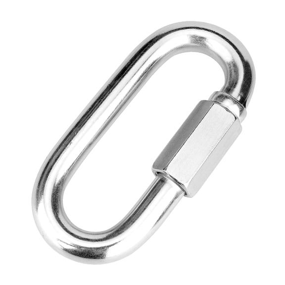 3.54 Inch 304 Heavy Duty Stainless Steel Screw Quick Chain Links, Rust-Resistant Chain Connector Carabiner Hooks For Outdoor Camping Hammock Locking Harness Leash Equipment