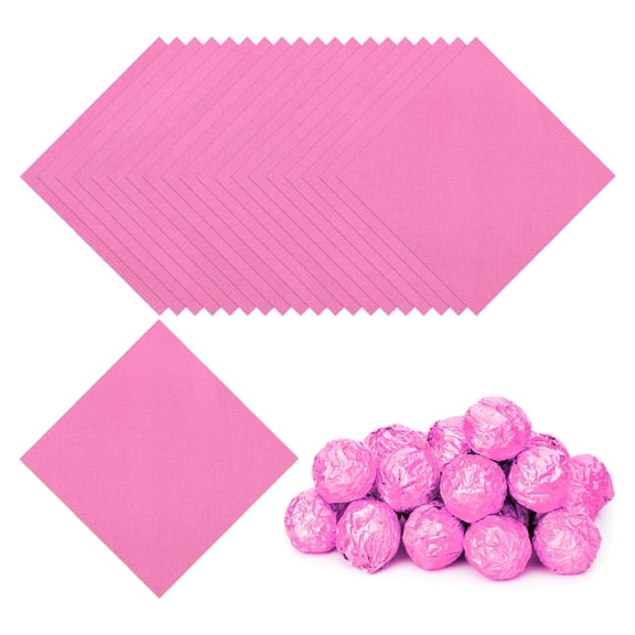 3.54 Inch Foil Candy Wrappers, 200 Pcs Chocolate Wrapping Paper for Homemade Caramel DIY Candies Decoration, Light Pink