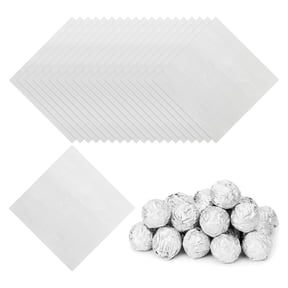 3.54 Inch Foil Candy Wrappers, 200 Pcs Chocolate Wrapping Paper for Homemade Caramel DIY Candies Decoration, Light Silver