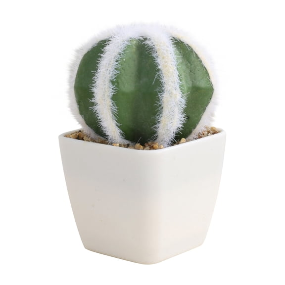 3.54 Inch Mini Artificial Cactus - Faux Cactus Flowering Cactus, Fake Succulent Plant Decor for Home Office, B
