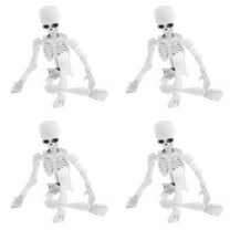 Halloween Mini Skeleton Toy Model, 3.54 Inch Posable Full Body Skeleton with Flexible Joints, Cute and Skeleton Decor for Party, Haunted House, and Themed Halloween Tabletop Displays