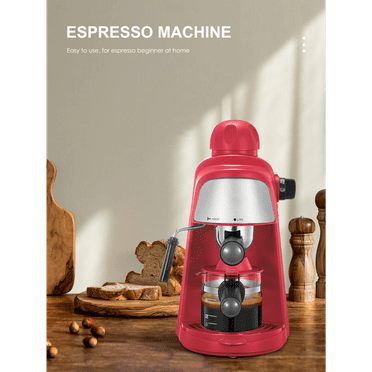 3.5Bar Espresso And Cappuccino Machine With Preheating Function, 4 Cup Coffee Maker With Milk Frothing Function And Steam Wand