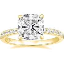 3.5CT 925 Sterling Silver Rings Cushion Cut Cubic Zirconia CZ Engagement Wedding Bands for Women Promise Rings for Her Size 3-11