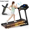 3.5HP Foldable Treadmill with Incline, 330LB Capacity, Handrail Speed ...