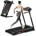 thumbnail image 1 of SWERTOY 3.5HP Folding Electric Treadmill With Incline 330lb Capacity Large Belt Interface Medium Running Walking Jogging Machine 3 Model 12 Programs for Home Office Gym, 1 of 8