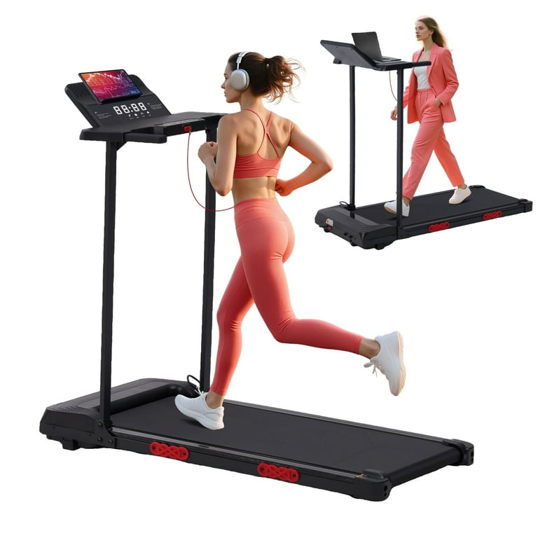 Walking Pad Treadmills with Handles, Compact Under Desk
