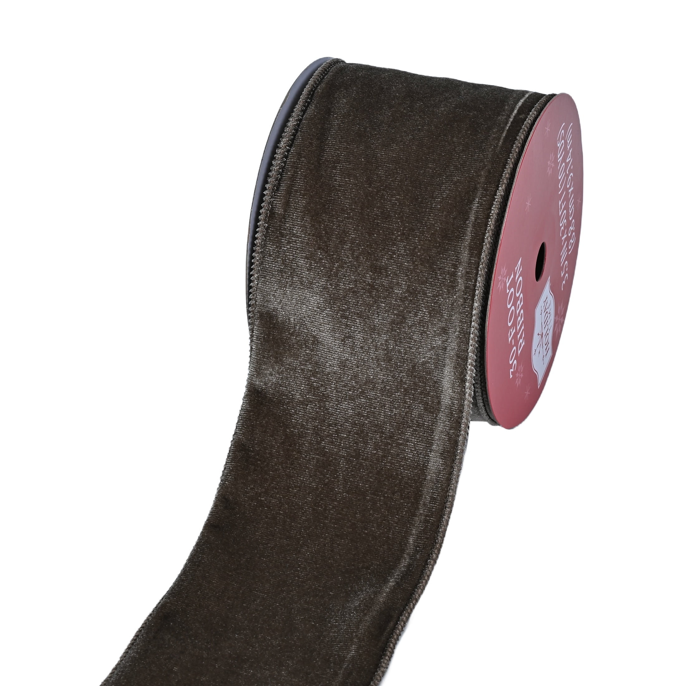 Bronze Velvet Christmas Ribbon, 3.5" x 30', by Holiday Time