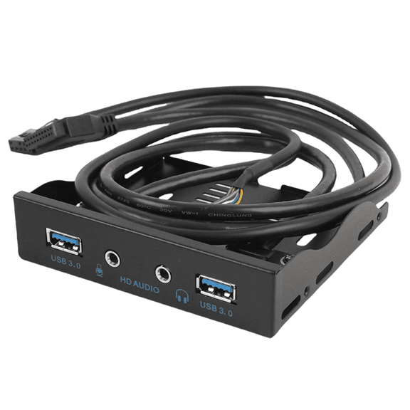 3.5Inch 20Pin to 2 USB 3.0 Port HUB + HD Audio PC Floppy Expansion Front Panel
