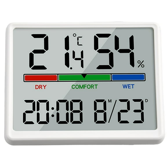 3.5Inch Electronic Clock Home Indoor Temperature Humidity Meter Lcd Digital Thermometer Hygrometer Sensor Gauge Weather Station