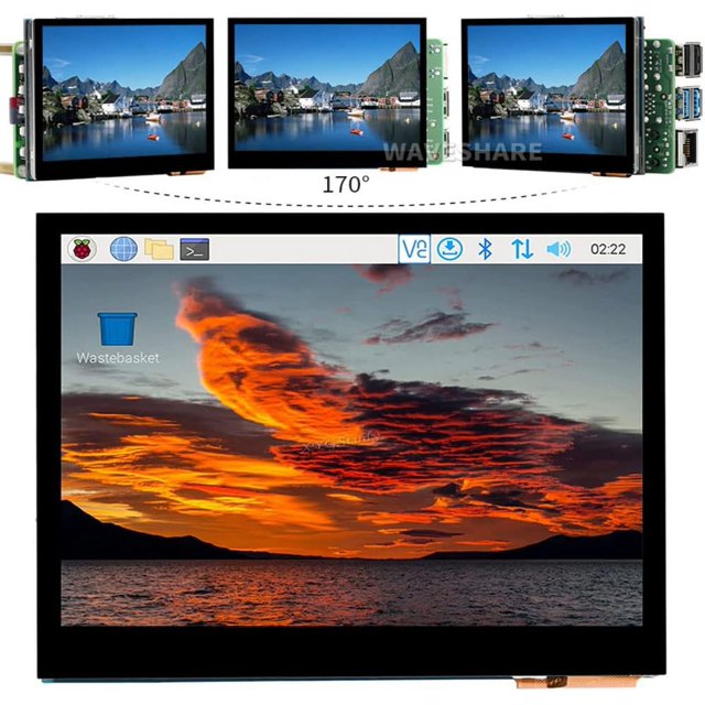 3.5Inch Hdmi Capacitive 640×480 Touch Ips Lcd Display (E) With Audio