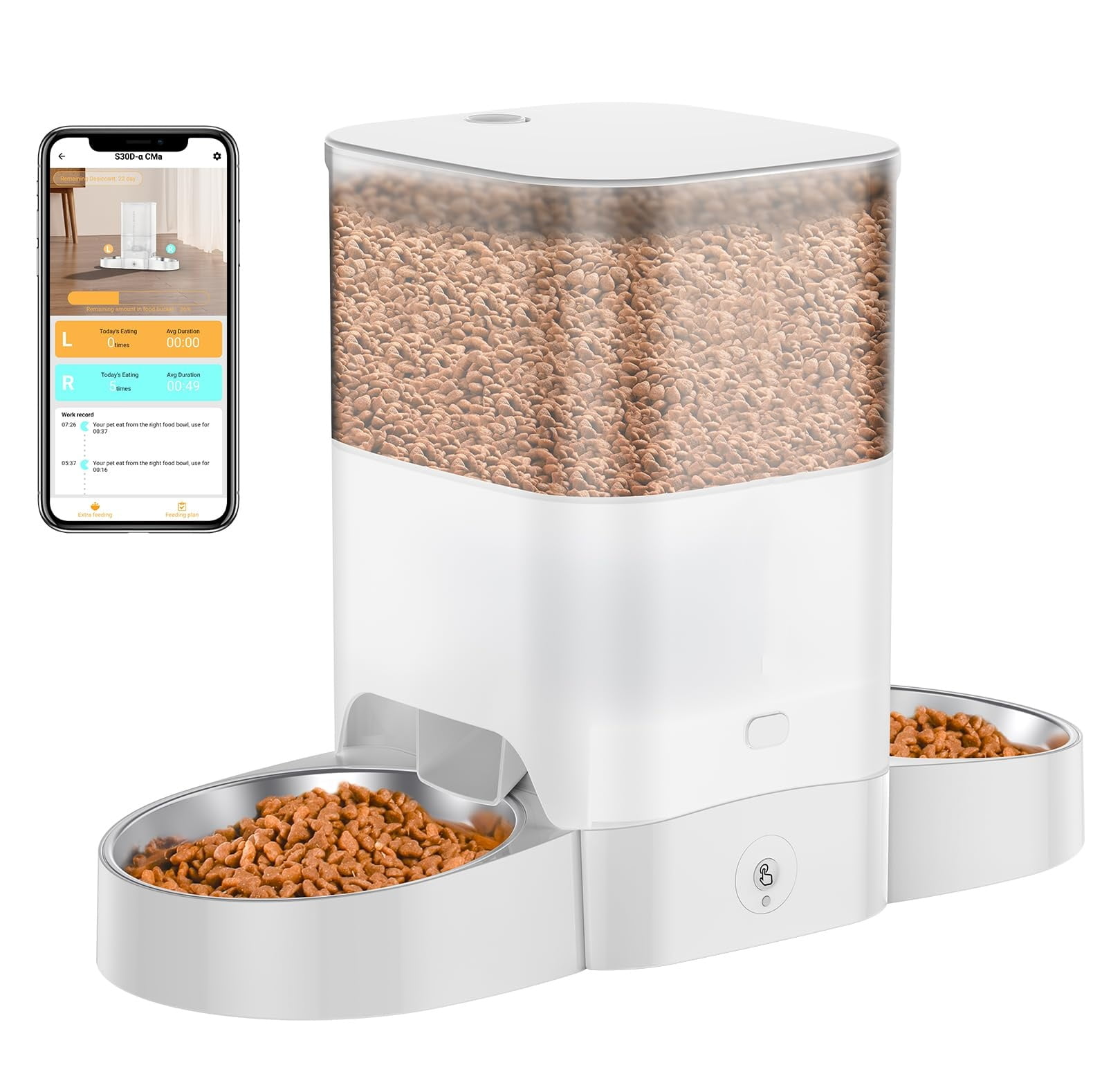 3 5L Automatic Cat Feeder For Two Cats 2 4G Photo Inspiration